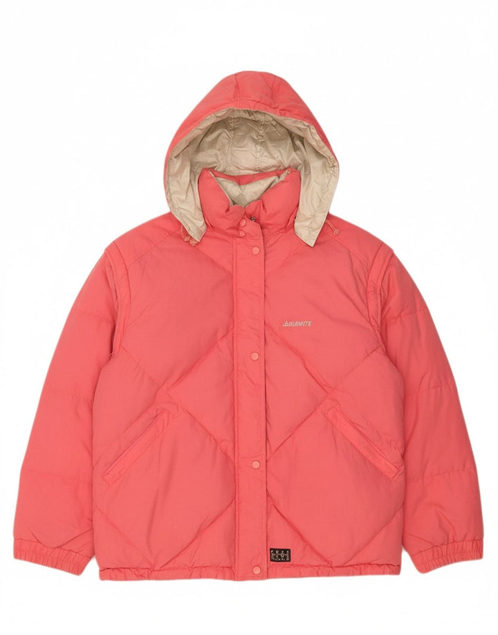 DOLOMITE Womens Hooded Reversible Padded Jacket UK 18 XL Pink