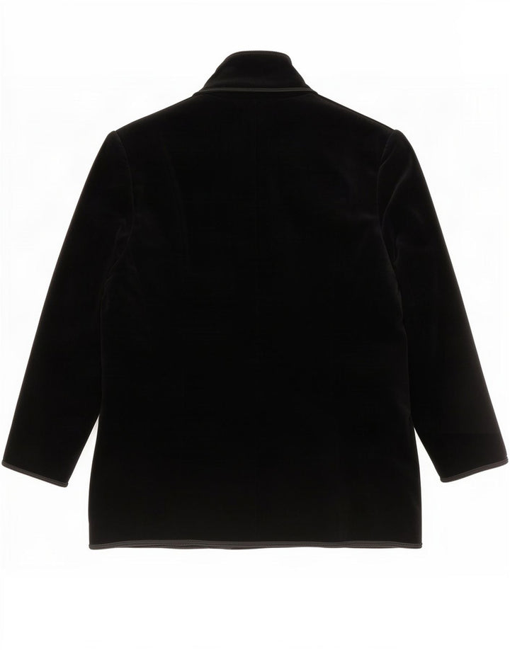 Resi Hammerer Womens Open Velvet Blazer Jacke EU 40 Mittelschwarze Baumwolle