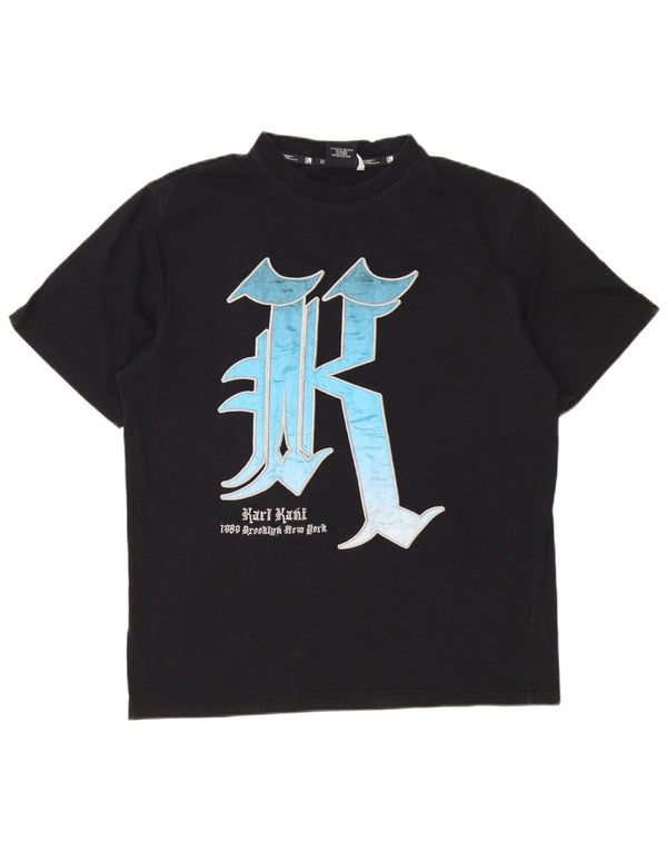 Tricou grafic Karl Kani pentru bărbați, top XS, bumbac negru