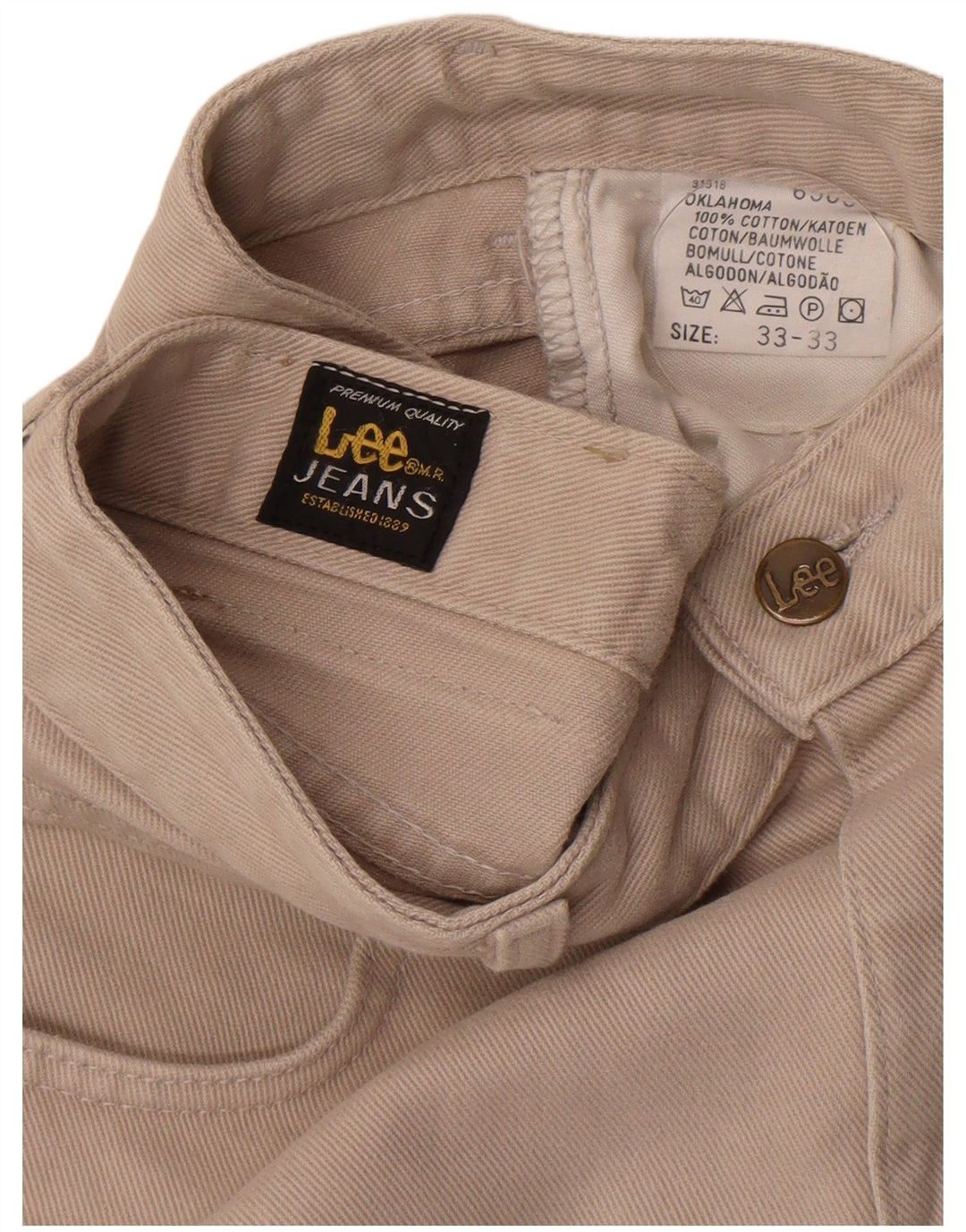 Lee Mens Oklahoma Tapered Jeans W33 L33 Grey Cotton