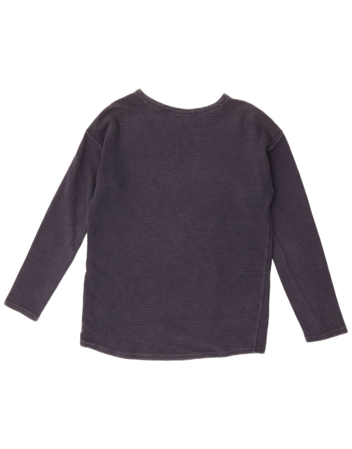 Joules Womens Top Long Sleeve UK 8 Small  Navy Blue Cotton