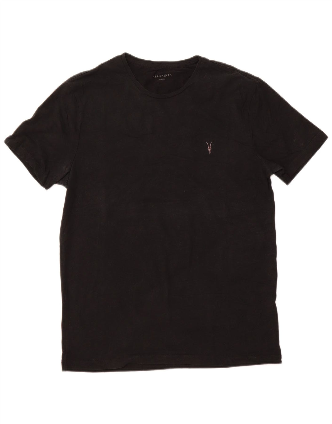 ALL SAINTS Mens T-Shirt Top Medium Black Cotton