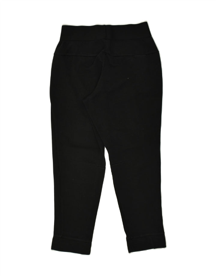ADIDAS Womens Tapered Casual Trousers UK 8/10 Small W29 L27 Black Cotton | Vintage Adidas | Thrift | Second-Hand Adidas | Used Clothing | Messina Hembry 