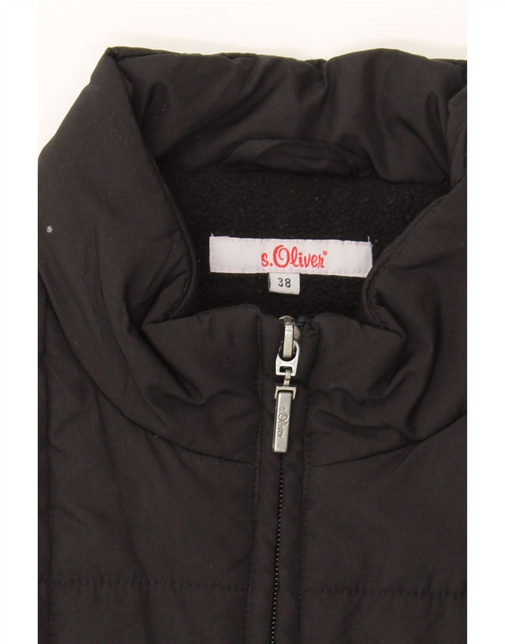 S.OLIVER Womens Padded Gilet EU 38 Medium Black Polyester Vintage S.Oliver and Second-Hand S.Oliver from Messina Hembry 