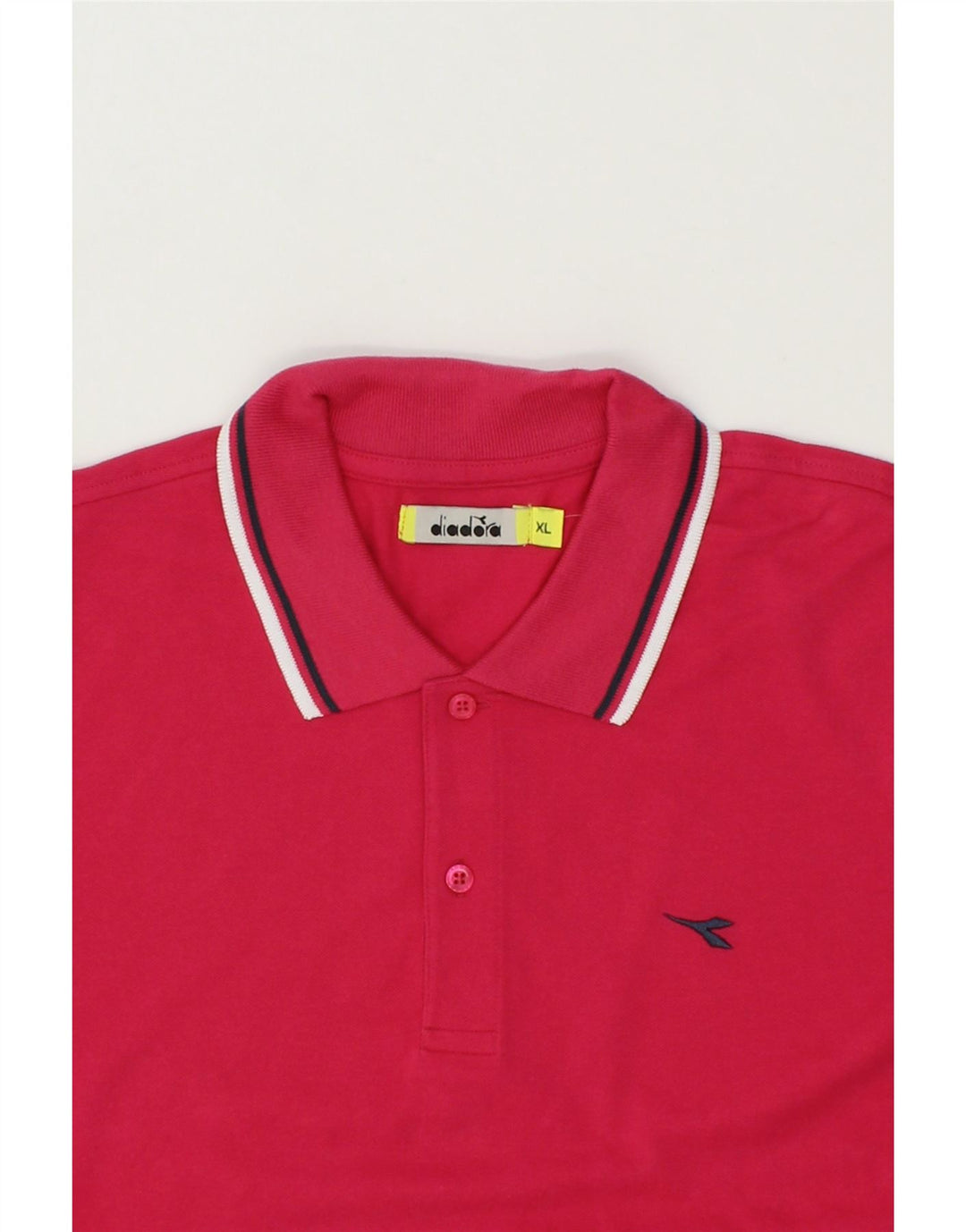 DIADORA Mens Polo Shirt XL Pink Cotton Vintage Diadora and Second-Hand Diadora from Messina Hembry 
