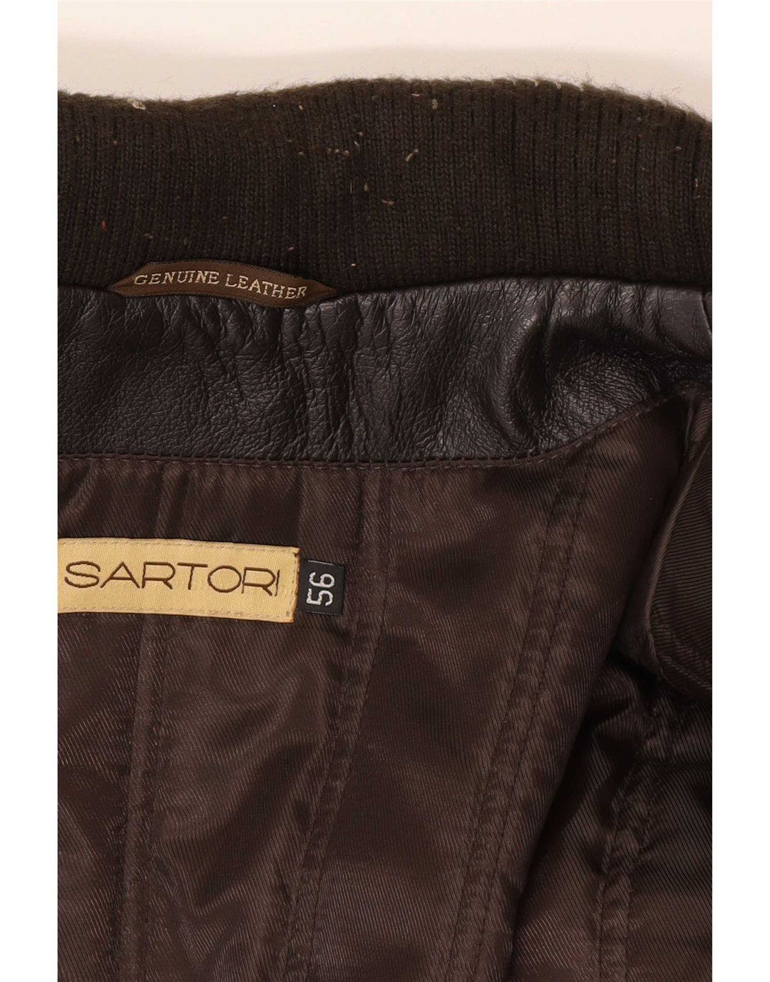Vintage Mens Leather Coat IT 58 3XL Black