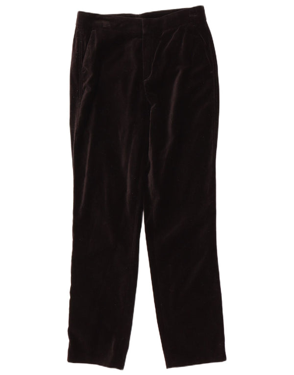 Massimo Dutti Pantalon chino slim en velours pour femme EU 38 Small W28 L28 Noir