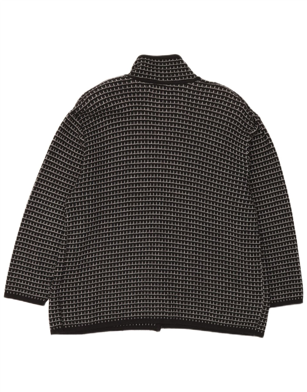 Maglione cardigan da uomo Settebello XL nero a quadri in acrilico