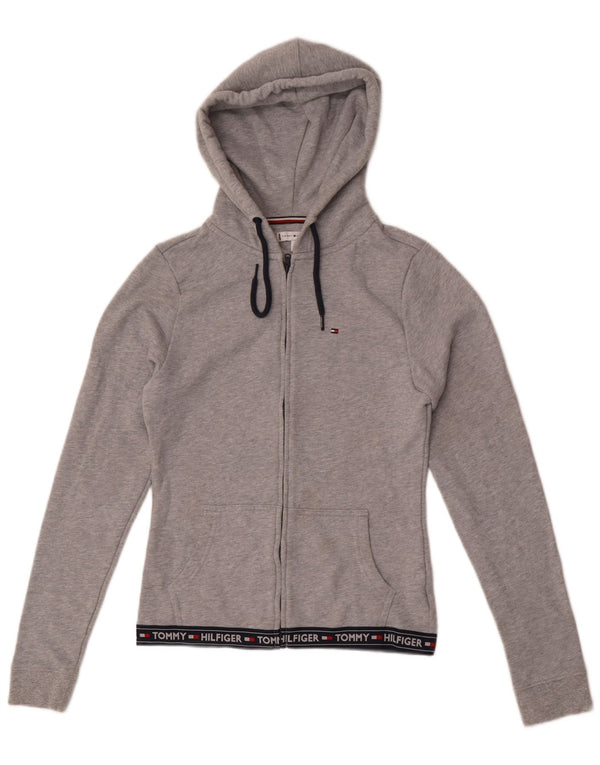 Maglione con cappuccio e zip da donna Tommy Hilfiger UK 10 Small Grey Colourblock