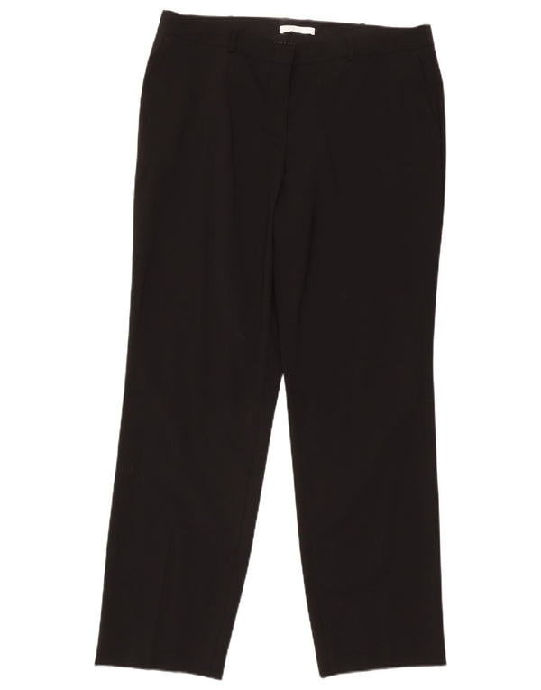 Damskie proste spodnie garniturowe Hugo Boss W34 L30 Czarne