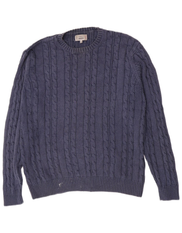 Marks & Spencer Mens Regular Fit Crew Neck Jumper Sweater XL Navy Blue