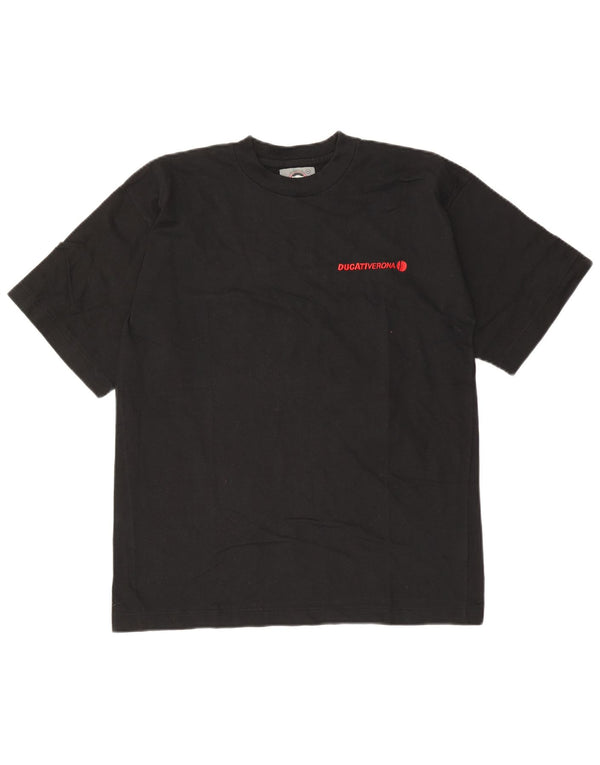 Ducati Camiseta gráfica para hombre Top Medium Black Cotton
