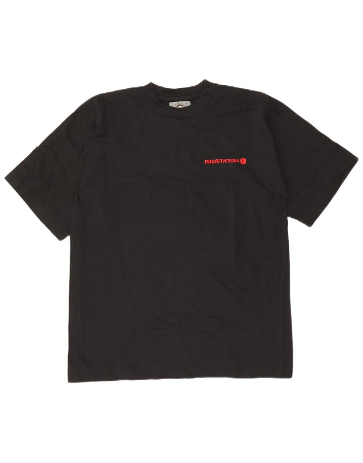 Ducati Camiseta gráfica para hombre Top Medium Black Cotton