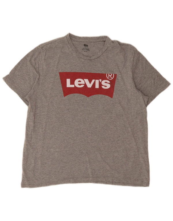 T-shirt grafica da donna Levi's Top UK 18 XL grigio chiazzato