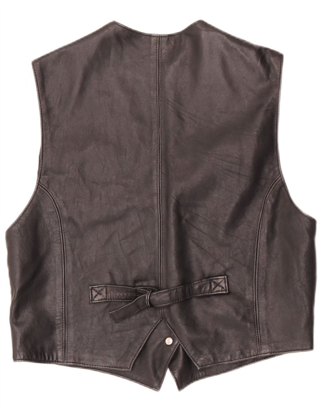 Joy Womens Leather Waistcoat IT 44 Medium Black