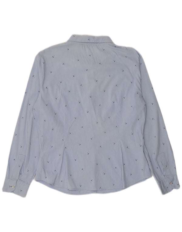 Koszula damska Zara w abstrakcyjny wzór UK 18 XL niebieska