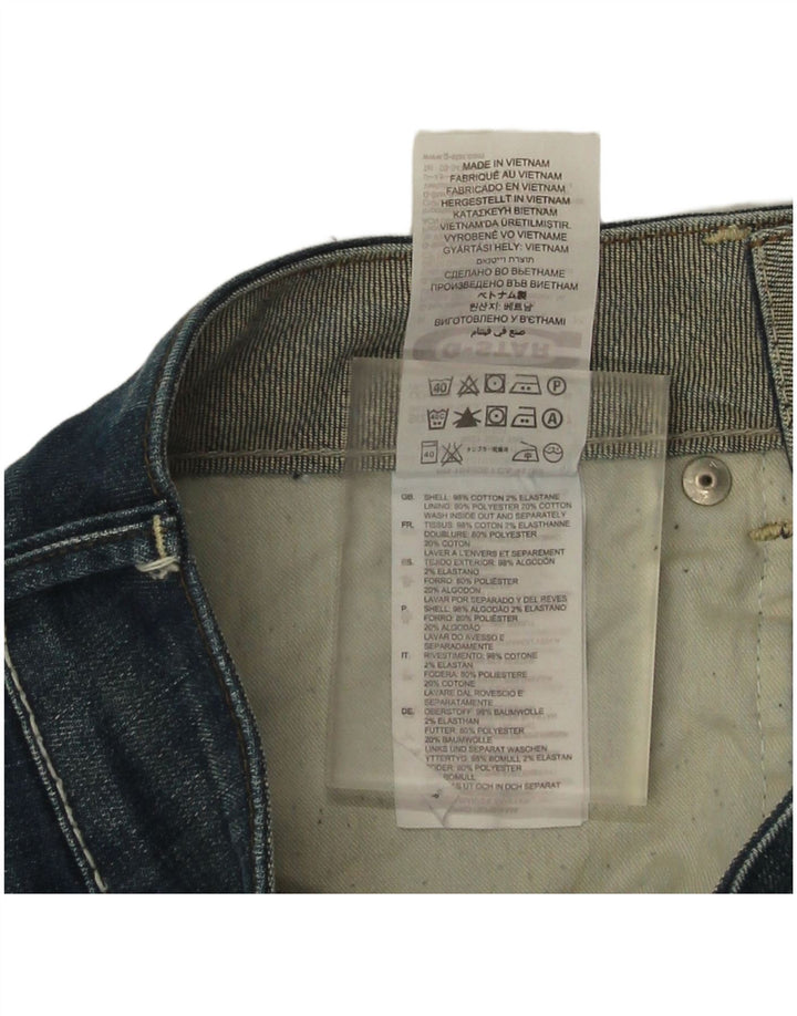 G-Star Womens Midge Straight Jeans W27 L32 Blue Cotton