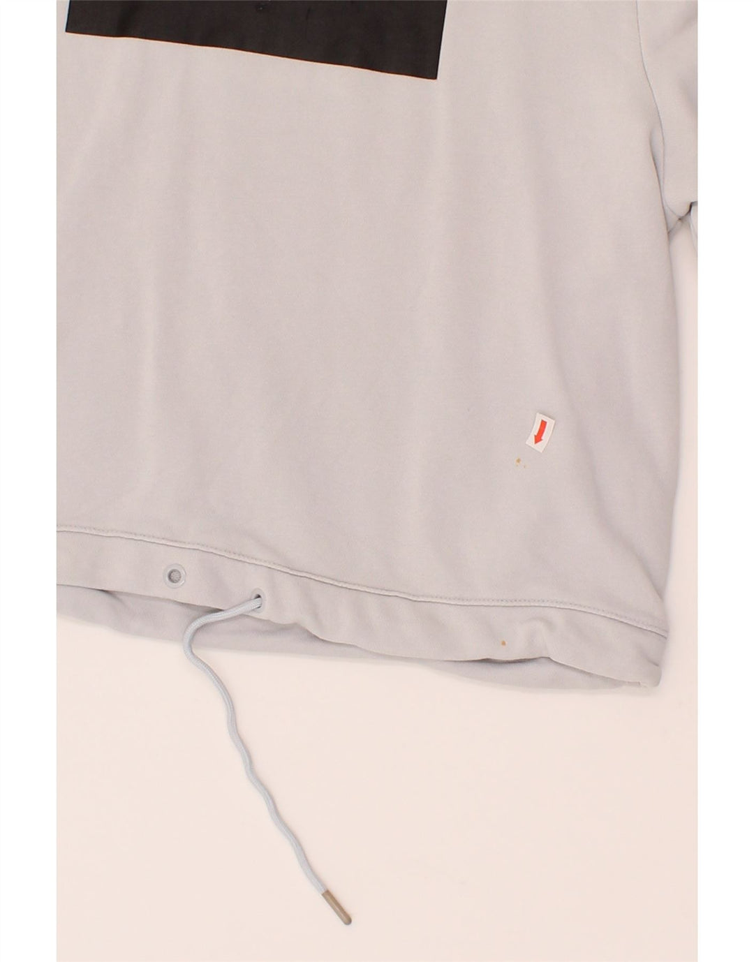 NIKE Womens Graphic Crop Sweatshirt Jumper UK 14 Medium White Colourblock Vintage Nike and Second-Hand Nike from Messina Hembry 