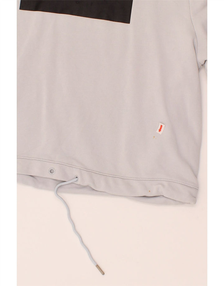 NIKE Womens Graphic Crop Sweatshirt Jumper UK 14 Medium White Colourblock Vintage Nike and Second-Hand Nike from Messina Hembry 