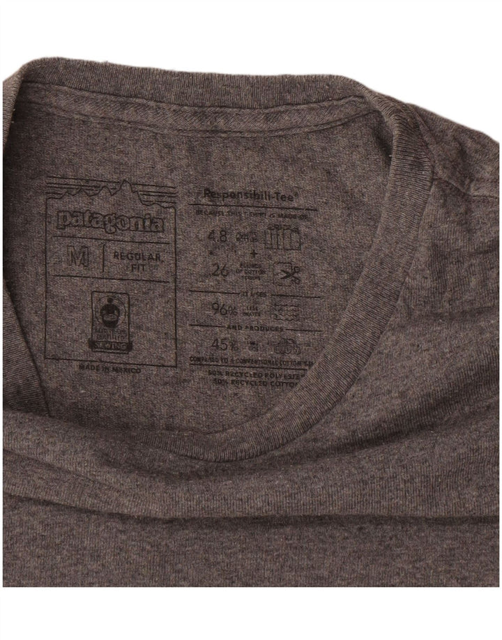 Patagonia Mens Regular Fit T-Shirt Top Medium Grey Cotton