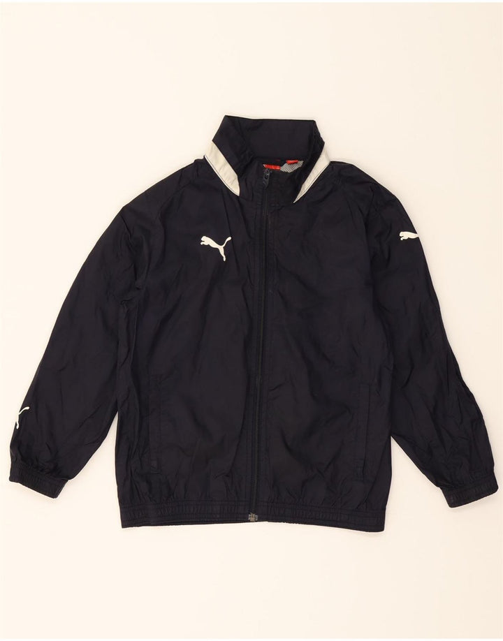 PUMA Boys Rain Jacket 7-8 Years Black Polyamide Vintage Puma and Second-Hand Puma from Messina Hembry 