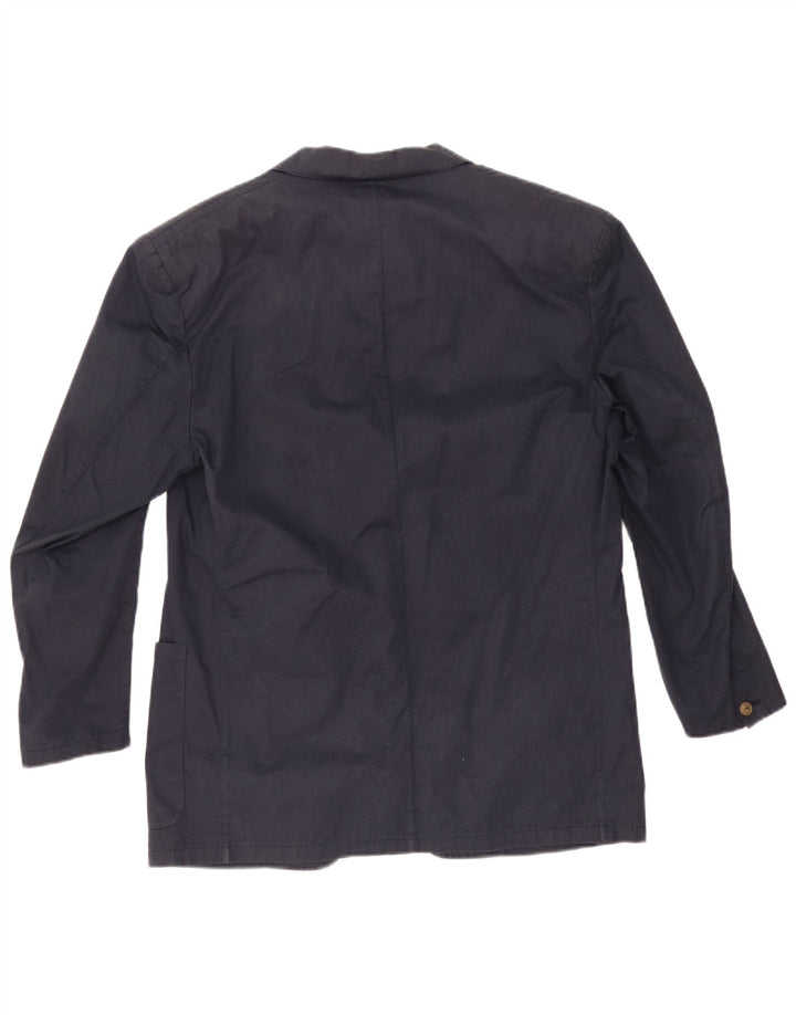 Reporter Herren-Blazer mit 1 Knopf, IT 52 XL, marineblau, Baumwolle