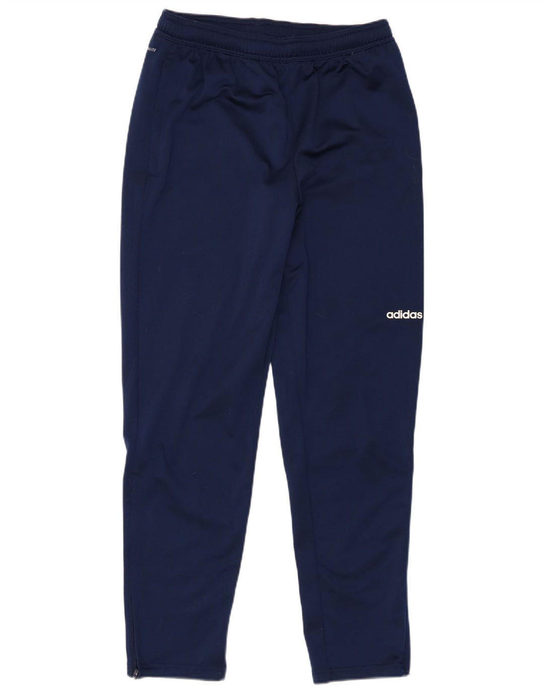 Adidas Boys Climalite Tracksuit Trousers 13-14 Years Navy Blue Polyester