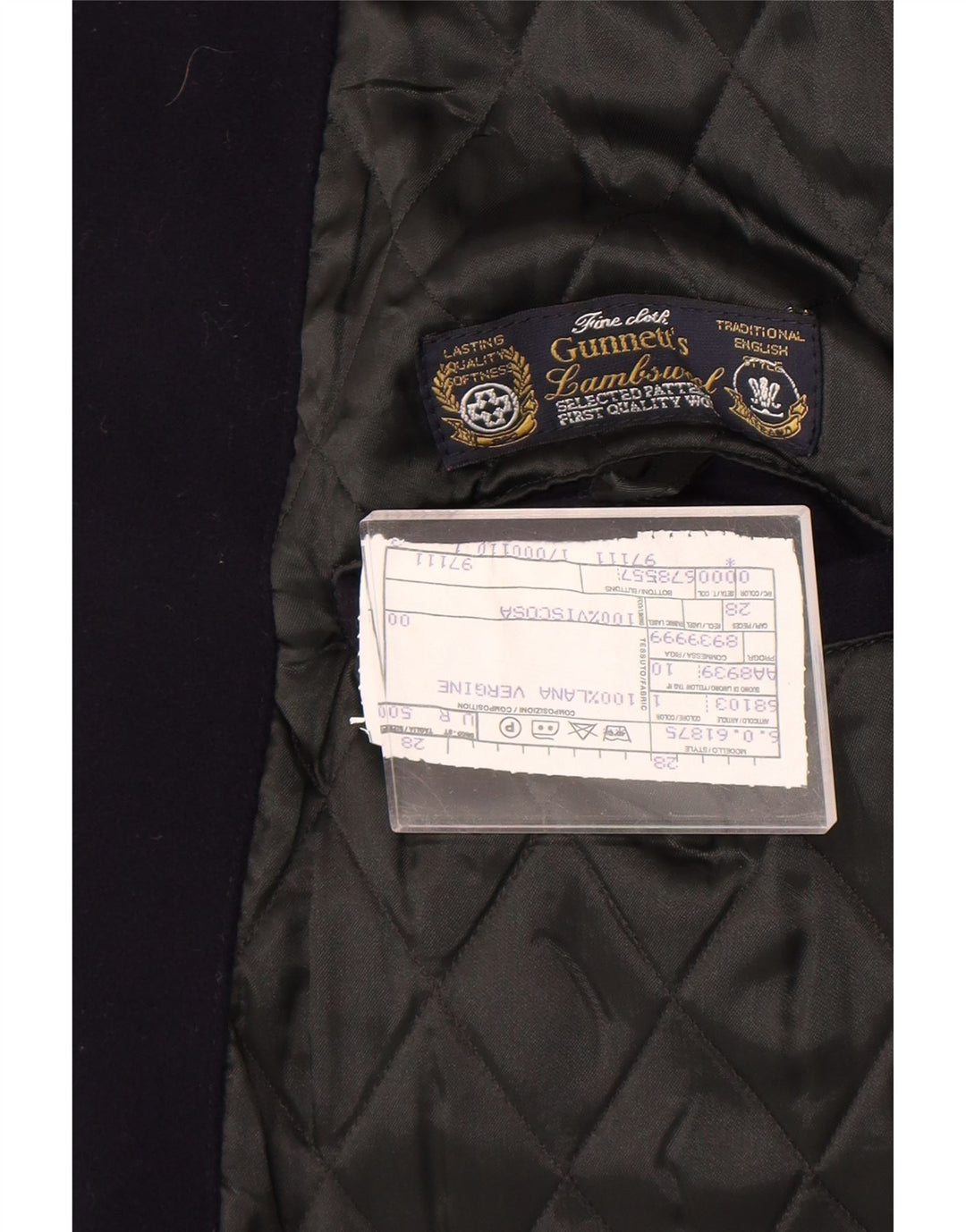 Caesar Herrenmantel UK 42 XL Marineblaue Schurwolle