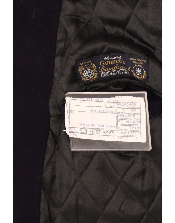 Caesar Herrenmantel UK 42 XL Marineblaue Schurwolle