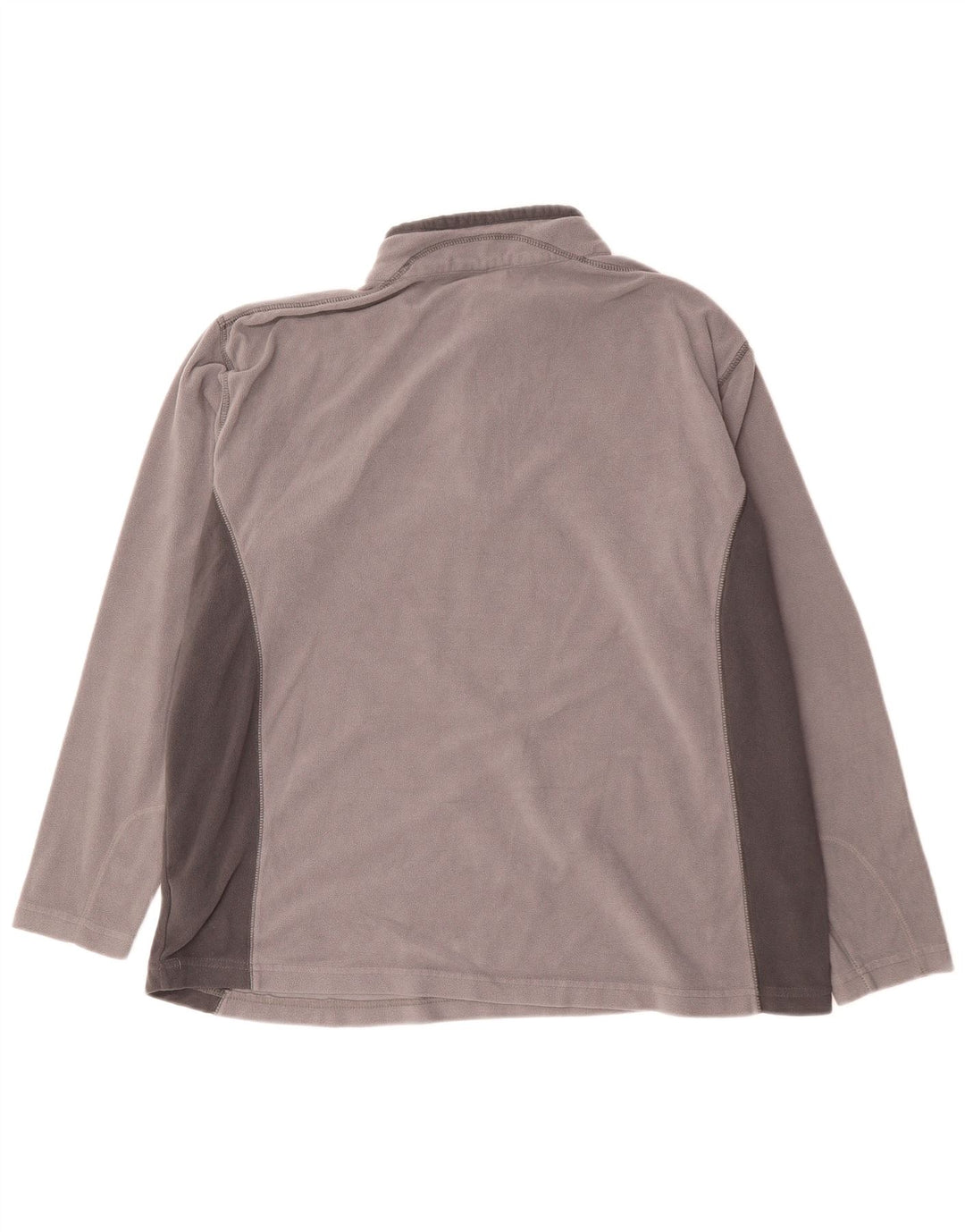Columbia Mens Zip Neck Fleece Jumper XL Grey Colourblock Polyester
