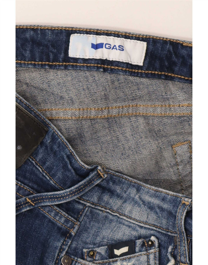 Gas Mens Denim Shorts W29 Small Blue Cotton