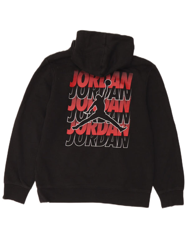 Jordan Jungen-Kapuzenpullover mit Grafik, 13–14 Jahre, XL, schwarze Baumwolle
