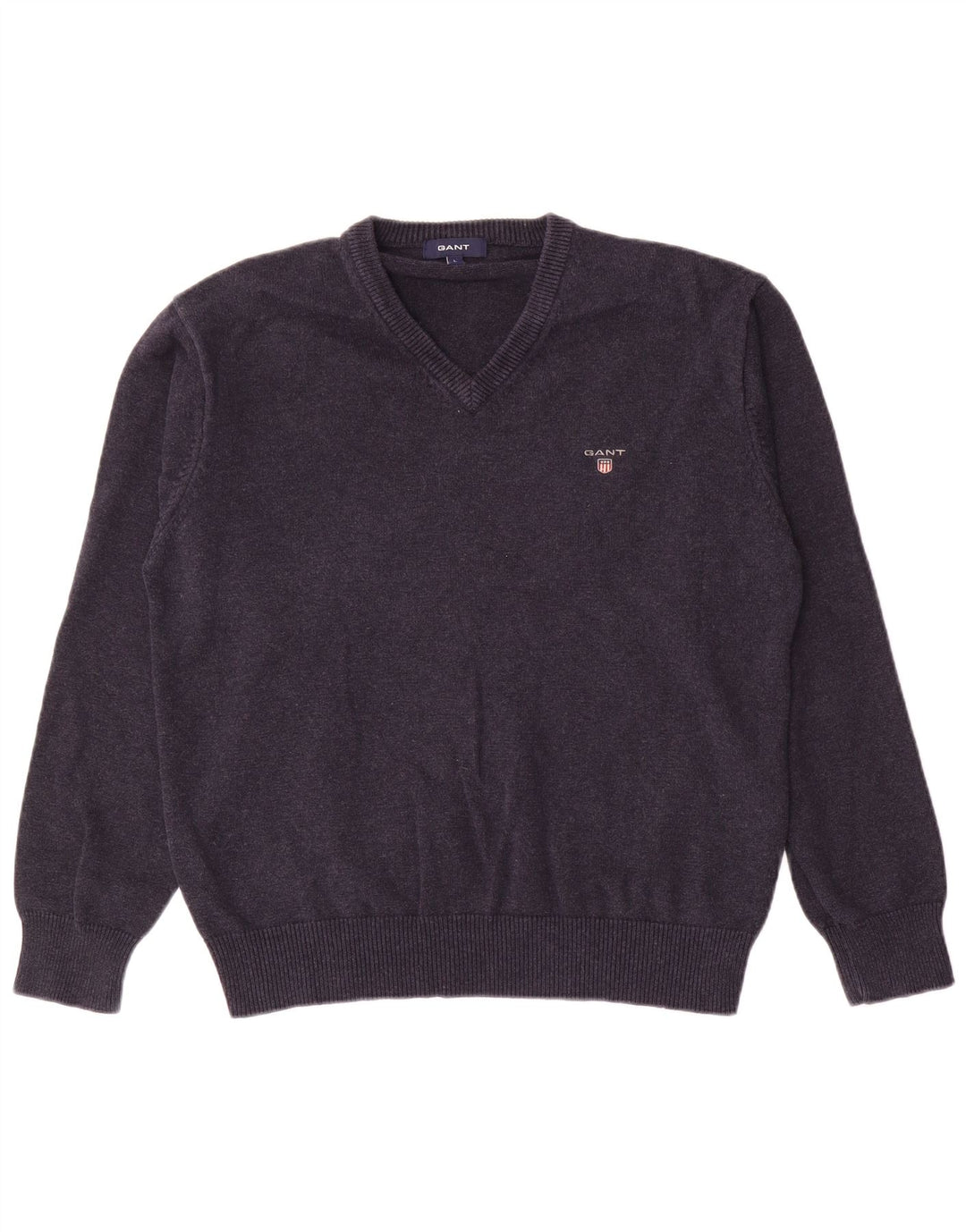 Gant Herre V-hals sweater Stor marineblå bomuld