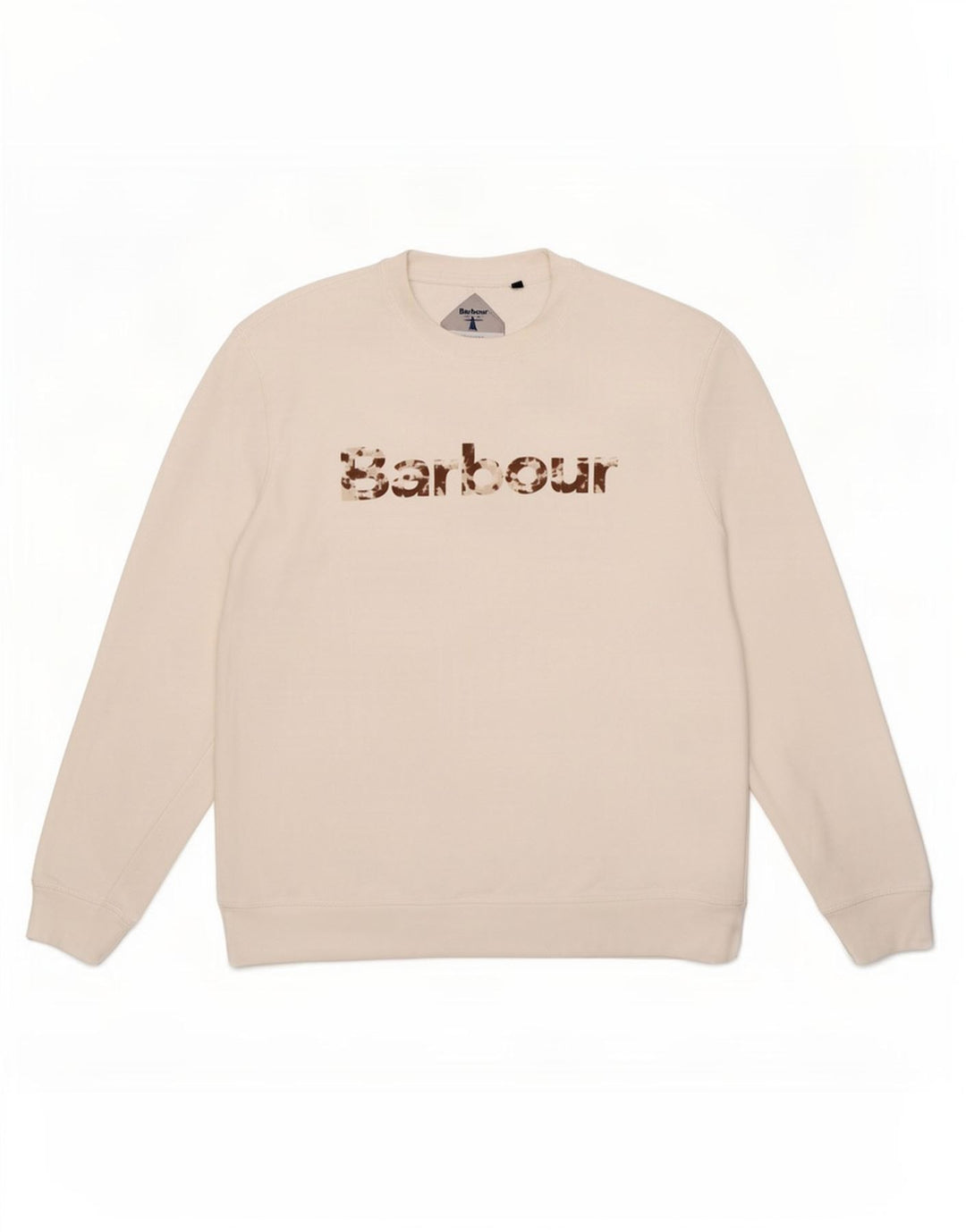 Barbour Herre Grafisk Sweatshirt Jumper Medium Hvid Bomuld