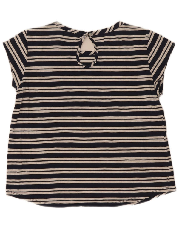 Nautica Camiseta para Mujer Top UK 40 Medium Azul Marino Rayas Algodón