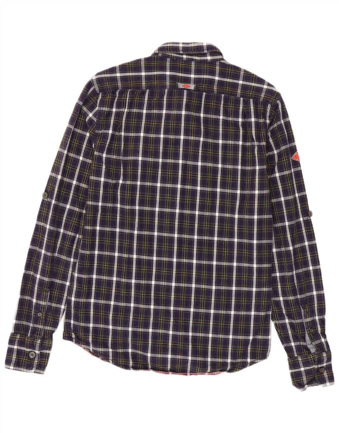 SUPERDRY Flanellskjorte til mænd Lille lilla ternet bomuld