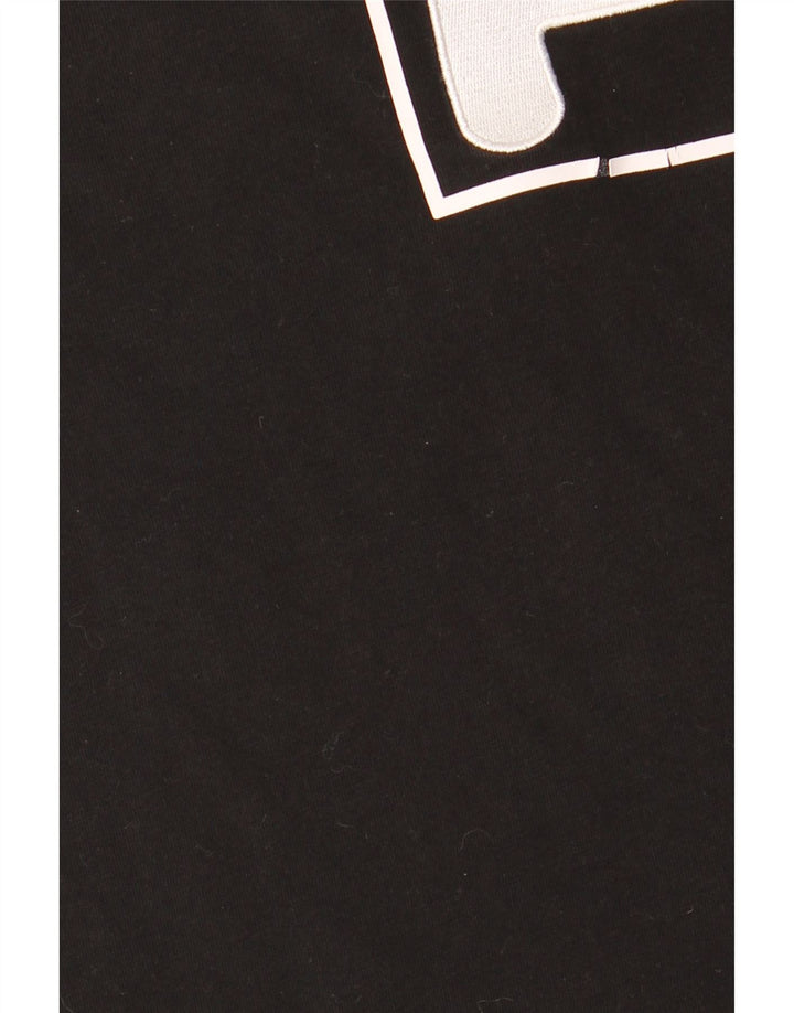 Fila Mens Graphic T-Shirt Top Medium Black Cotton