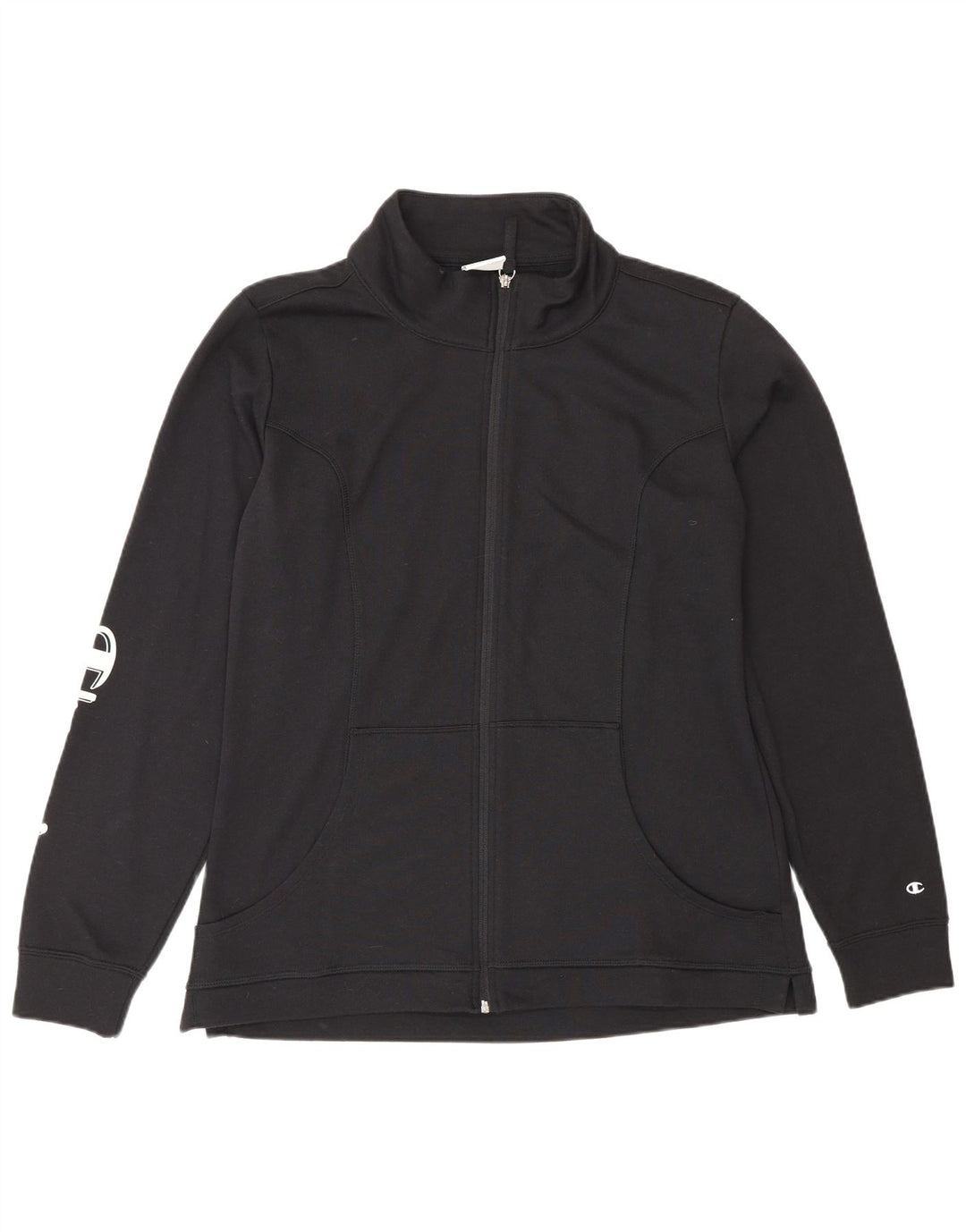 Champion Mens Graphic Tracksuit Top Jacket XL Black Cotton