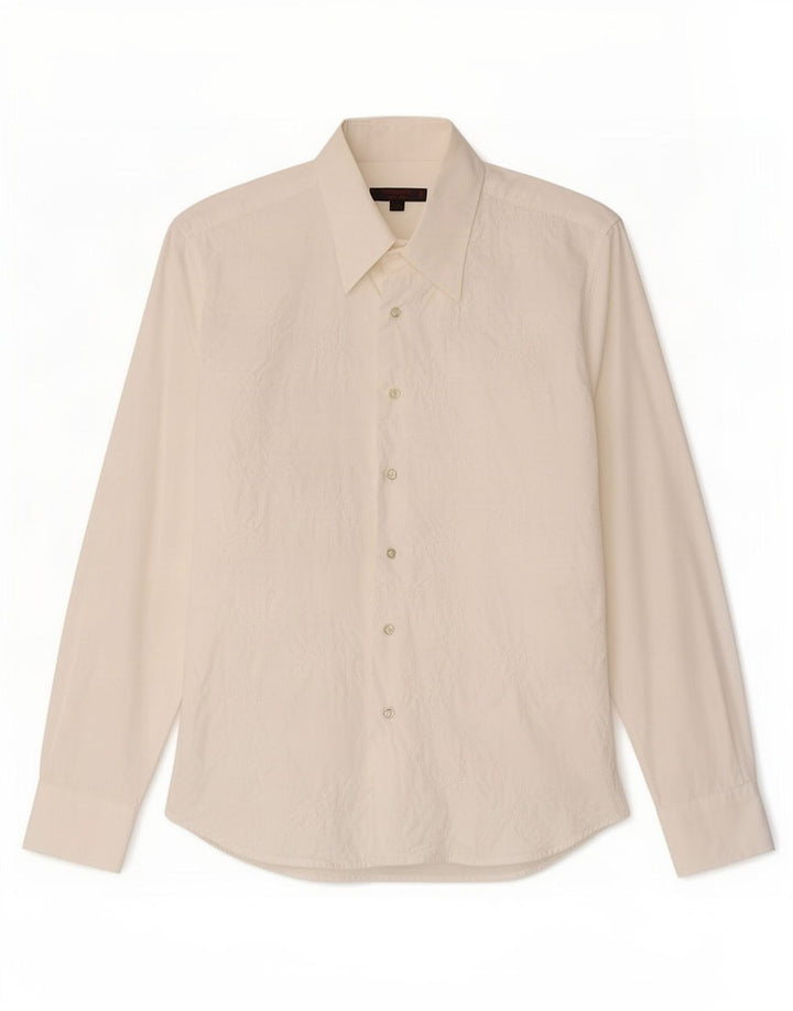 Tipo' S Mens Slim Shirt Medium White Floral Cotton