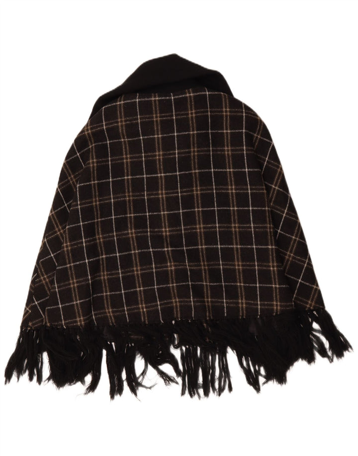 Project Poncho Coat para mujer UK 40 Small Brown Check Poliéster