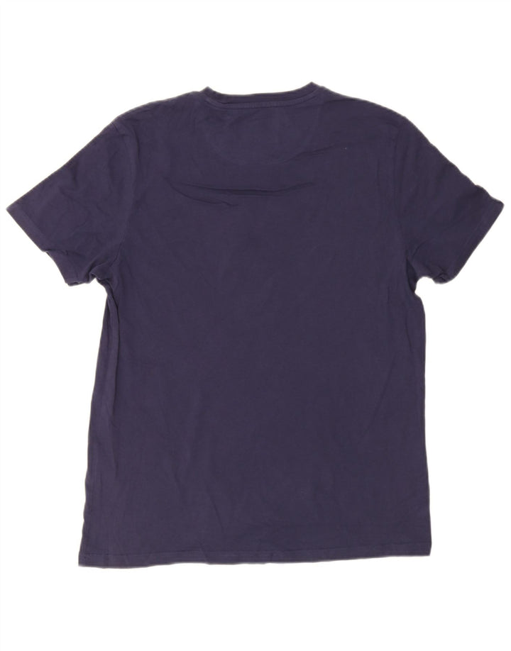 Lyle & Scott Camiseta masculina média algodão azul marinho