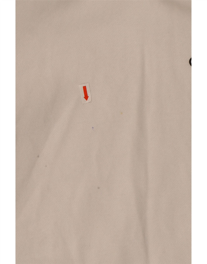 CHAMPION Suéter masculino com capuz gráfico pequeno algodão branco