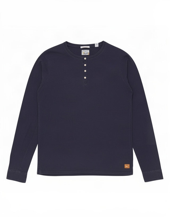Scotch & Soda Haut à Manches Longues Homme Bleu Marine Large Coton