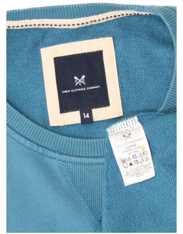 Crew Clothing Womens Sweatshirt Jumper UK 14 Medium  Blue Cotton