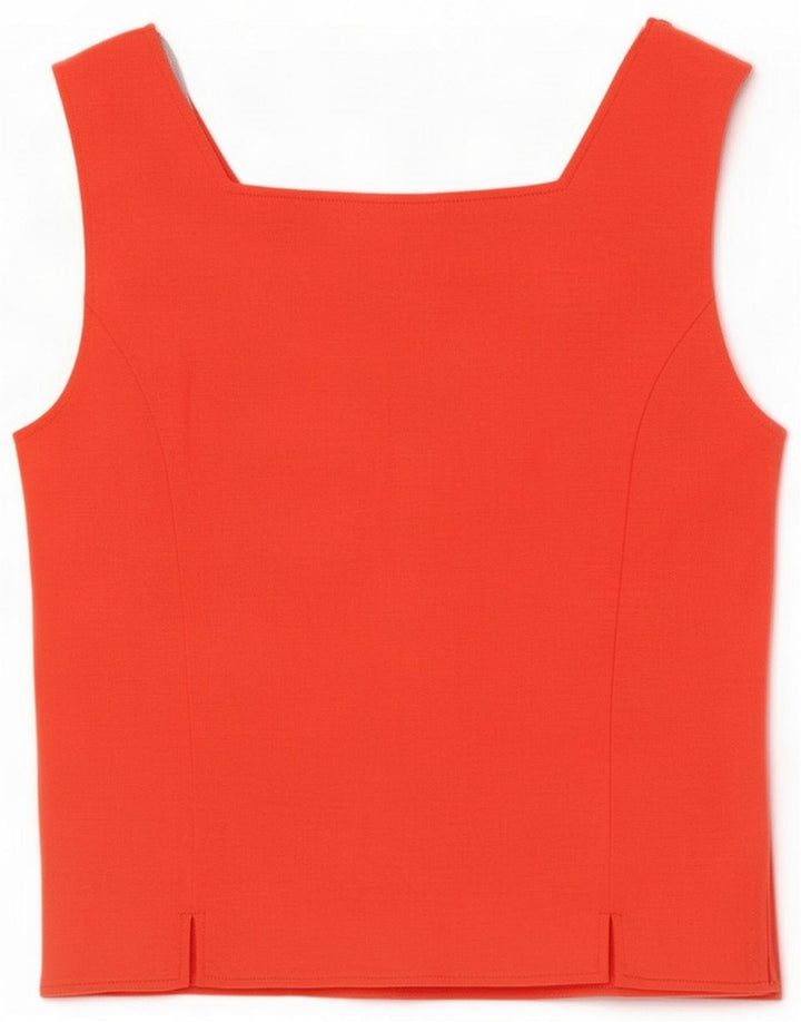 Steilmann Damen Crop Bluse Top UK 14 Mittelrote Viskose