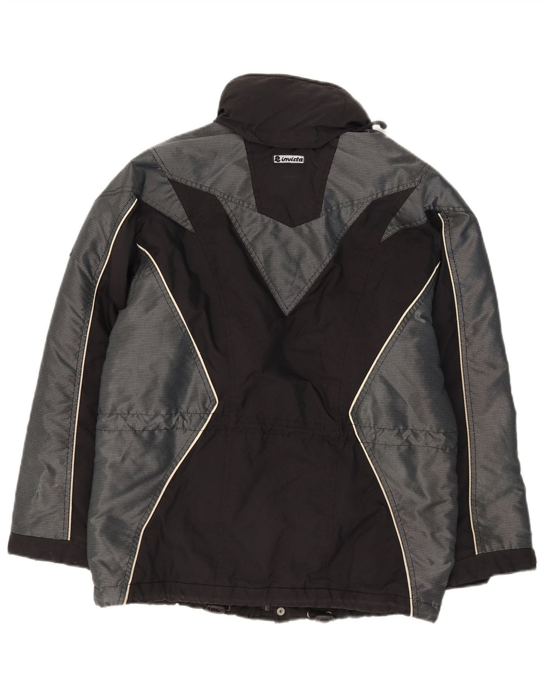 Invicta Womens Graphic Windbreaker Jacket UK 14 Large Black Colourblock