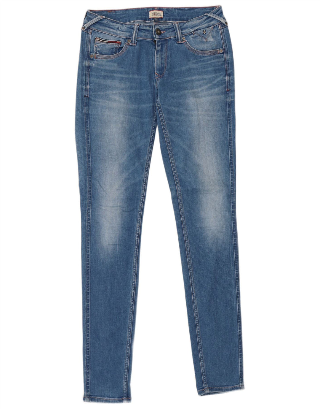 Tommy Hilfiger Dame Slim Jeans W27 L32 Blå Bomuld