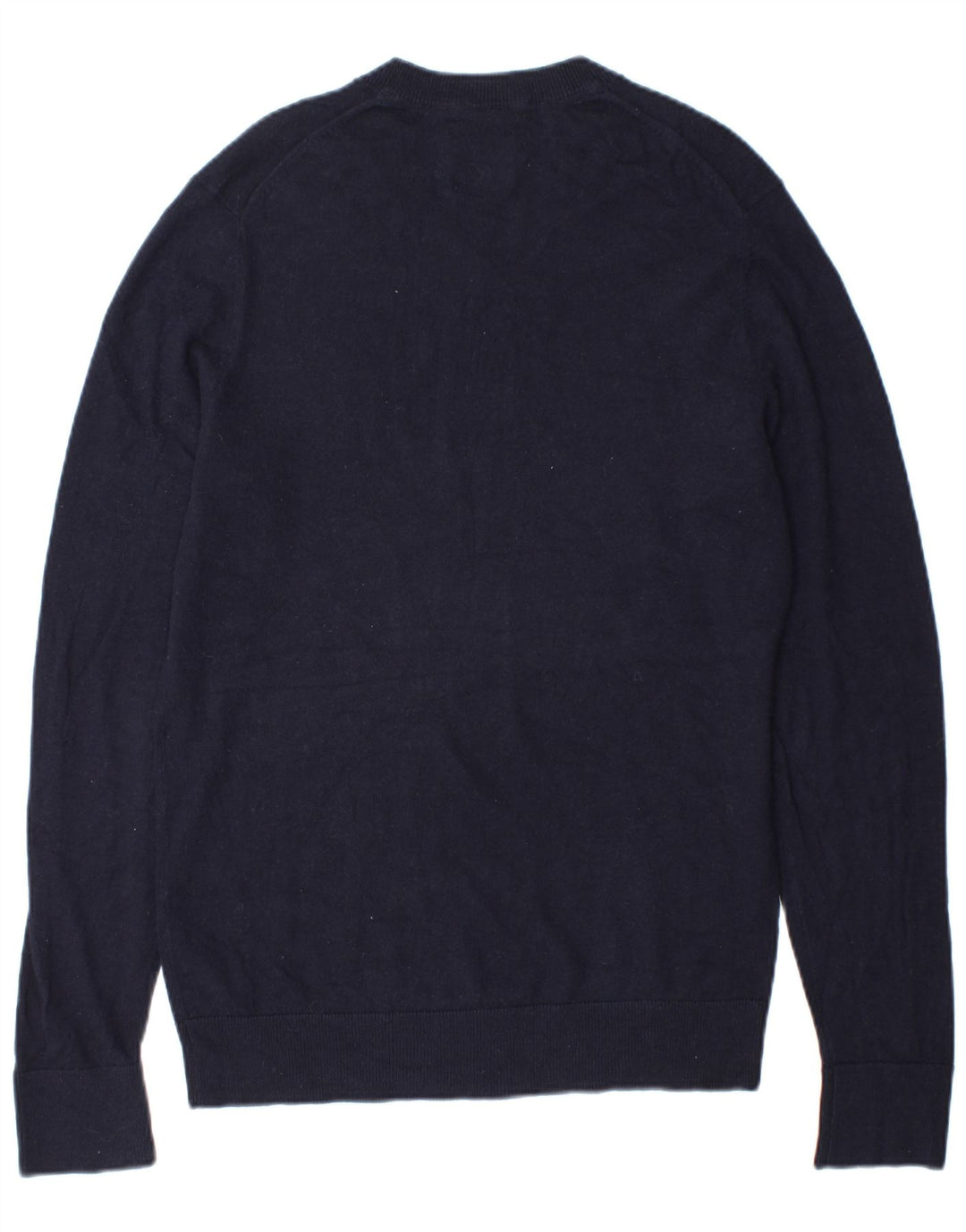 Abercrombie & Fitch Mens V-Neck Jumper Sweater Medium Navy Blue Wool