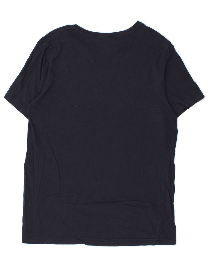 TOMMY HILFIGER Mens T-Shirt Top Medium Navy Blue Cotton Vintage Tommy Hilfiger and Second-Hand Tommy Hilfiger from Messina Hembry 