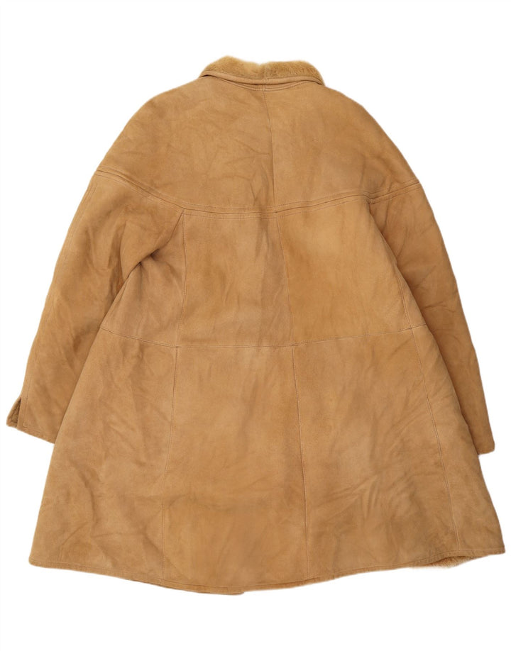 Vintage Dame Shearling Coat UK 14 Large Beige